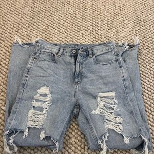 American Eagle Outfitters Women's Distressed Blue Jeans